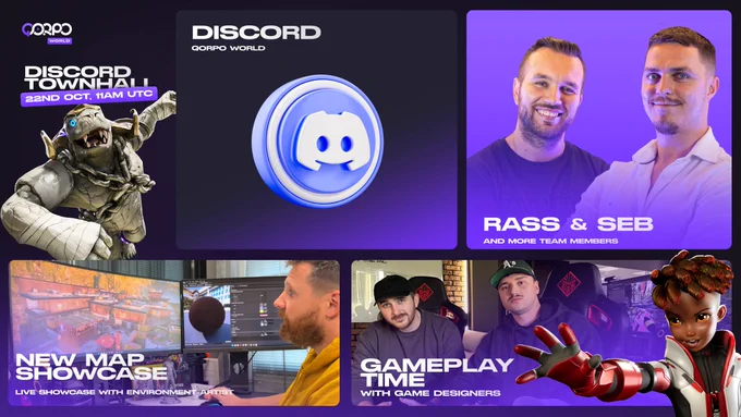 QORPO WORLD - town hall, discussion, gaming, web3, live showcase