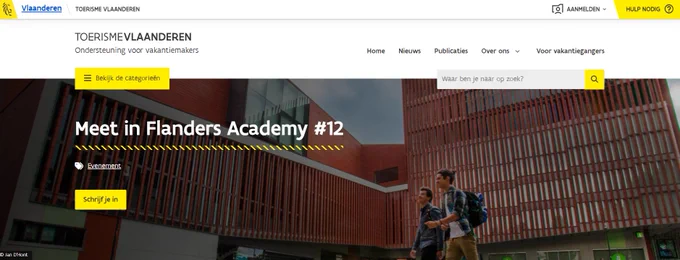 screenshot van de website