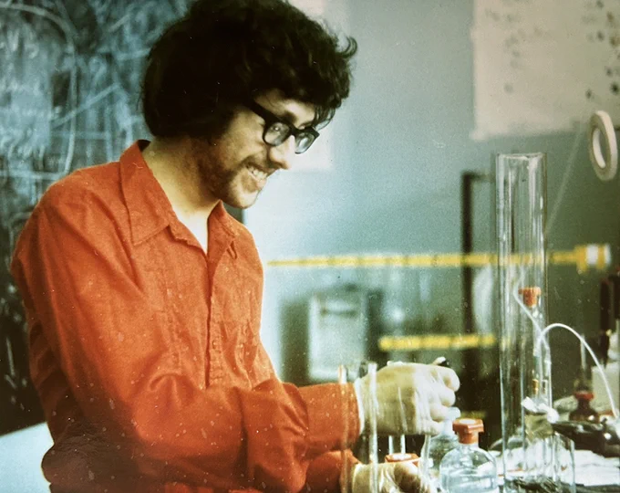 David as a young graduate student at the LMB (MRC Laboratory of Molecular Biology, University of Cambridge).