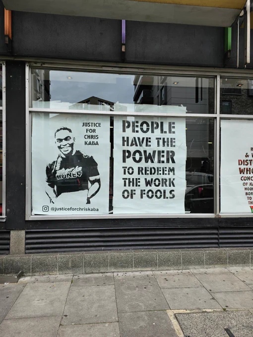 Poster of Chris Kaba with text reading 'Justice for Chris Kaba' 