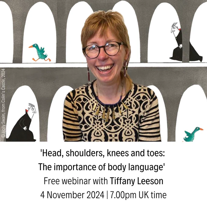 'Head, shoulders, knees and toes: The importance of body language'. Free webinar with Tiffany Leeson. 4 Novemner 2024. 7pm UK time.