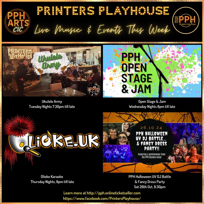 Live Music & Events, 21st to 27th October 2024