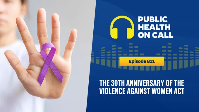 Promotional graphic for episode 811 of the "Public Health on Call" podcast.