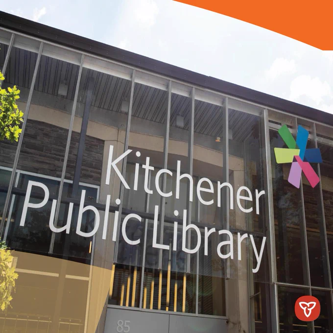 Exterior of the Kitchener Public Library. 
