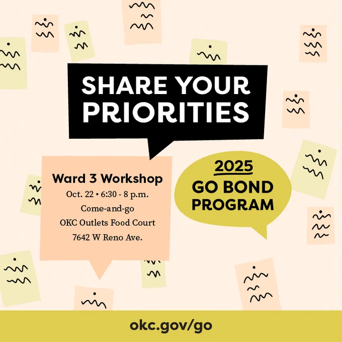 graphic with location information for okc bond program