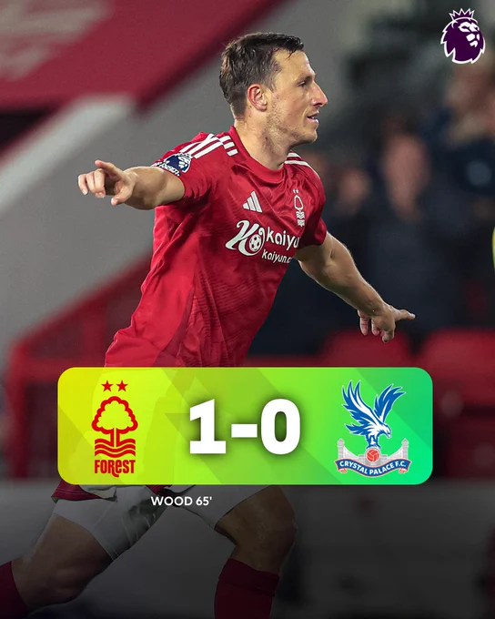 FT: Nott'm Forest 1-0 Crystal Palace