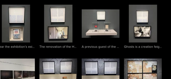 A fragment of an image gallery with fragmentary text beneath each image