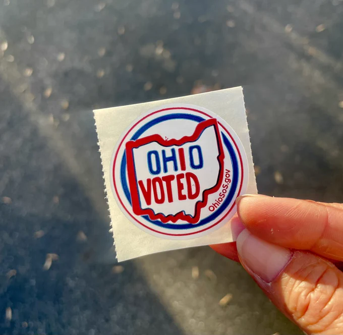 Ohio voted sticker