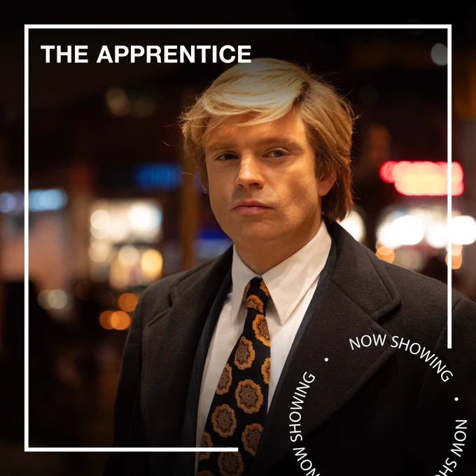 Sebastian Stan plays a young Donald Trump in The Apprentice. Text - The Apprentice, Now Showing
