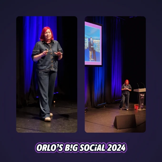 Orlo partner Luan Wise, speaking at Orlo's BIG Social 2024