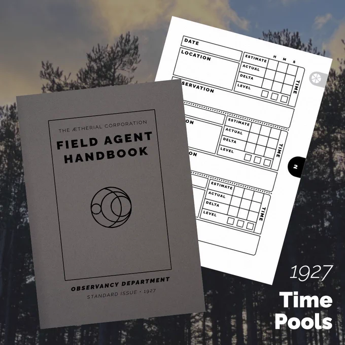 Front cover in front of a page with a grid to be filled in with trees in the background