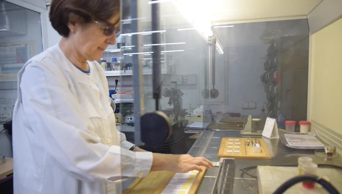 Stella Moreno, en su laboratorio de la Escuela de Ingeniería Industrial de la UPCT.