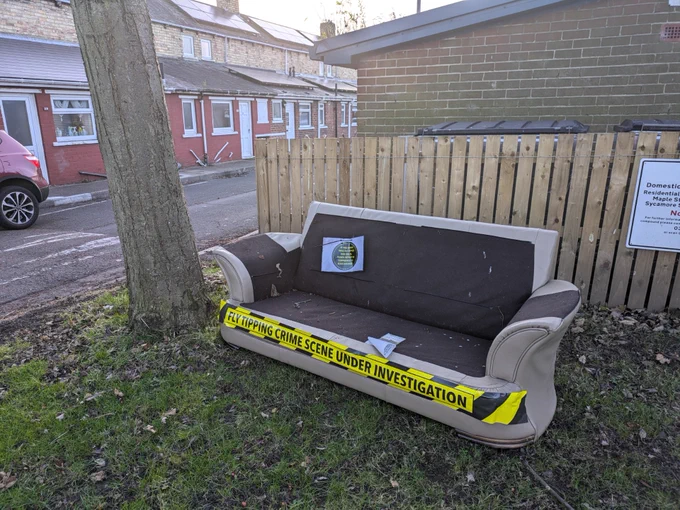 Flytipping offence - Maple Street Ashington