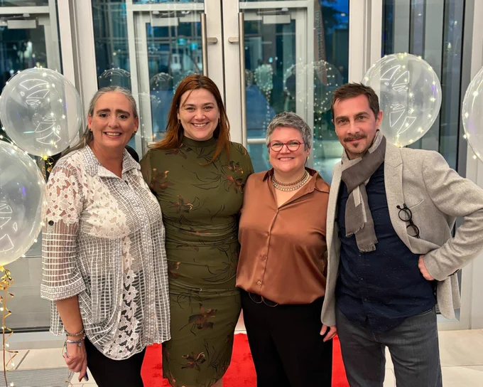 Équipe de la FCCF : Manon Henrie-Cadieux, Marie-Ève Desormeaux, Marie-Christine Morin, Sven Buridans