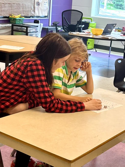 ALCDSB secondary students work as classroom assistants in summer school classrooms as part of Focus on Youth program.