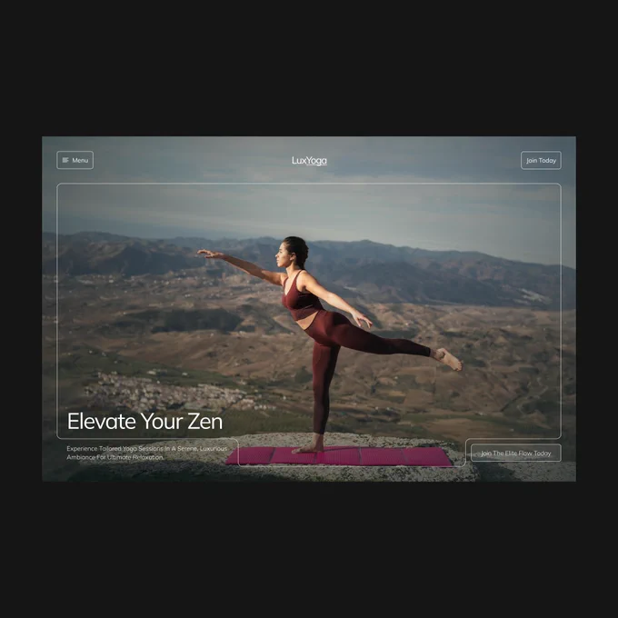 Yoga website design, Yoga trainer's personal portfolio website.