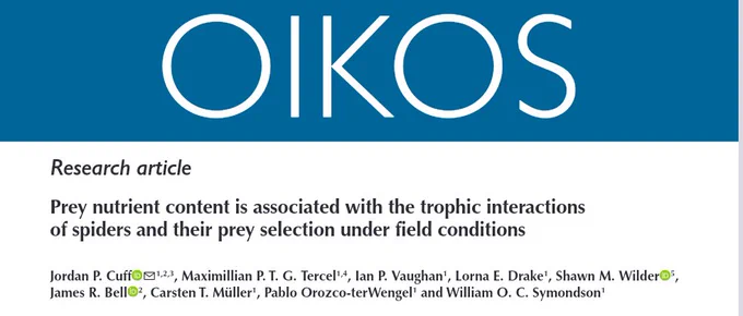 Prey nutrient content is associated with the trophic interactions of spiders and their prey selection under field conditions