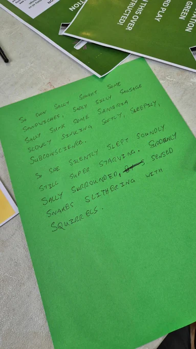 A story made only from words beginning with the letter S.