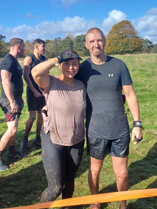 Priory team after completing Tough Mudder.