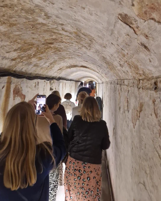 In the tunnel between Brighton Dome and the Royal Pavilion
