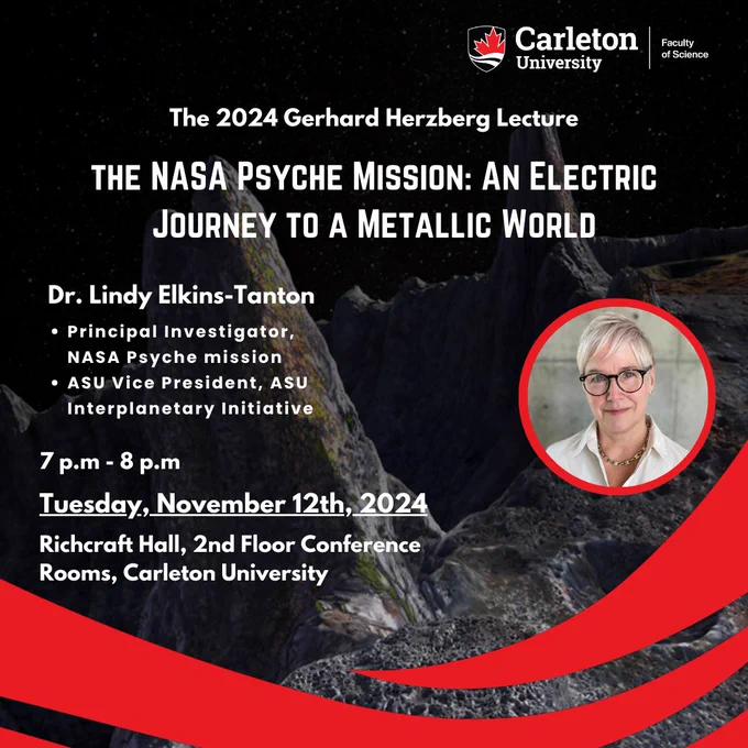#HerzbergLecture #NASAPsyche #SpaceExploration #CarletonU #STEM
