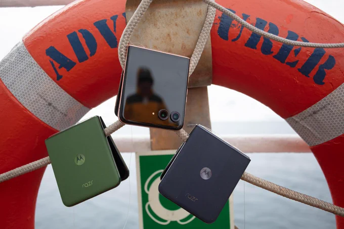 Images of three motorola phones