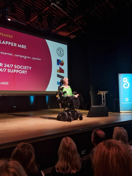 Alison Lapper during their keynote session 