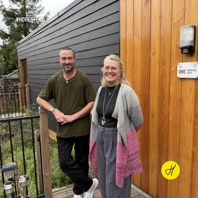 Hopestead Place resident Lewis Paterson and Emmaus Suffolk CEO Claire Staddon