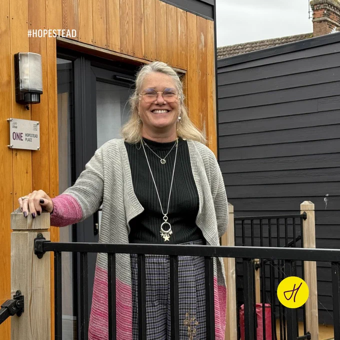 Claire Staddon, Emmaus Suffolk CEO, at Hopestead Place in Ipswich