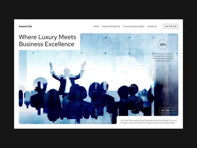 business club website design, elite business owners network website