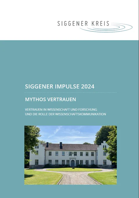 Siggener Kreis. Siggener Impulse 2024. Mythos Vertrauen. Vertrauen in Wissenschaft und Forschung und die Rolle der Wissenschaftskommunikation. Foto des Gut Siggen.
