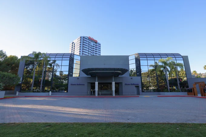 Exterior of conference center at Hilton Los Angeles