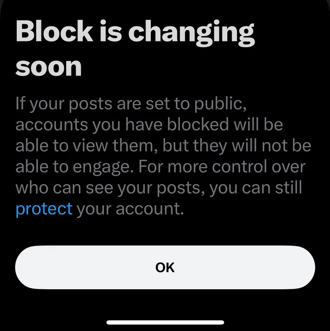 Screenshot of Block is Changing Soon and a depiction of Elon Musks fragile ego.
