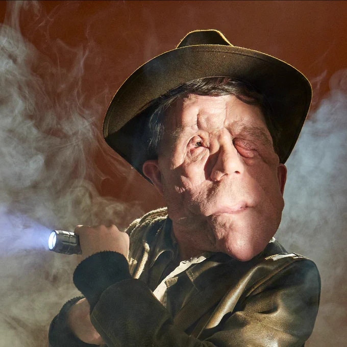 Adam dressed as Indiana Jones