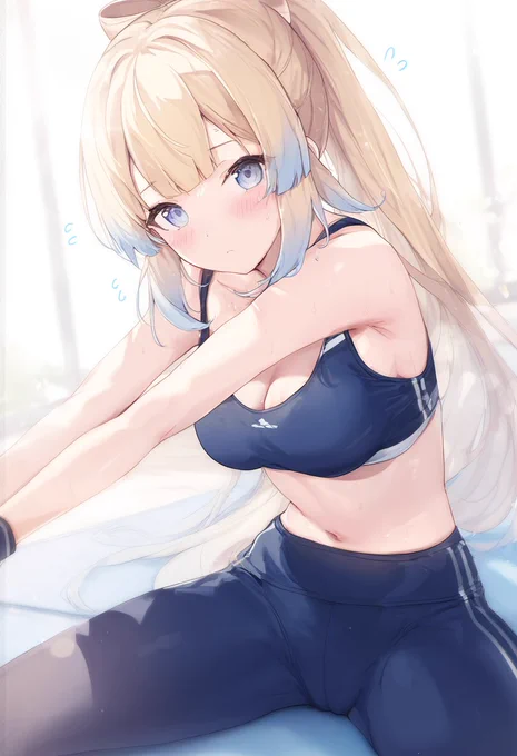(sitting,Legs spread forward bend,Stretch arms)

一応、開脚前屈なのですが…成功率はかなり低めです。
ただ色んなポーズが出るので、失敗しても結構楽しいです！