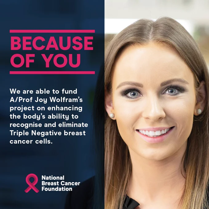 NBCF-funded researcher, A/Prof Joy Wolfram