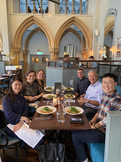 Bristol geographers dining with Henry Yeung (centre right) on Friday 18th Oct.