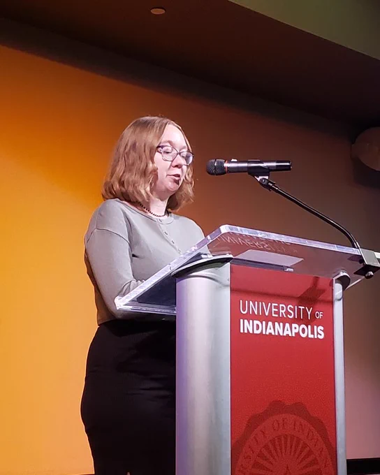 Student speaking 