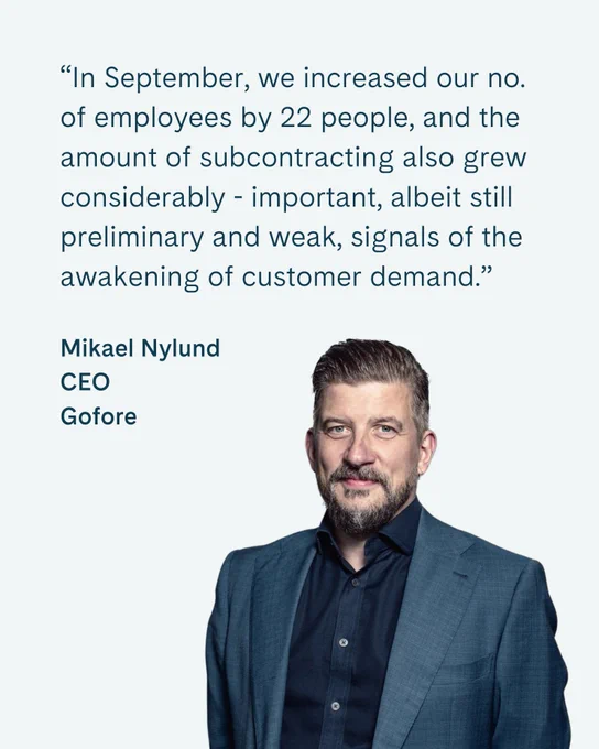 Quote from CEO Mikael Nylund from the report on Gofore's site.