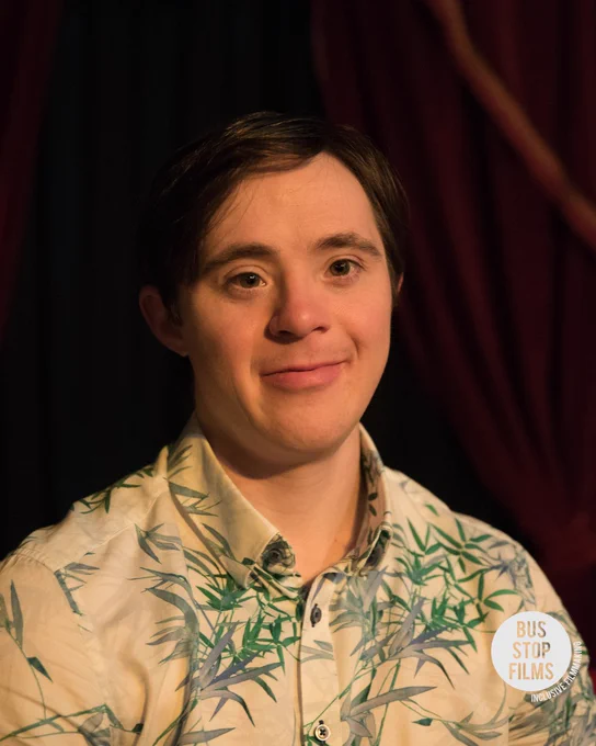 Chris in a floral shirt.