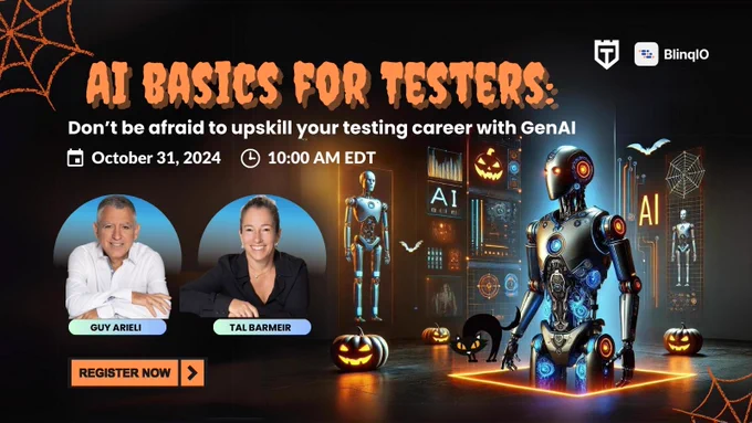 AI Basics for Testers: How to Upskill Your Testing Career with GenAI with Tal Barmier & Guy Arieli for the TestGuild Training session by Joe Colantonio