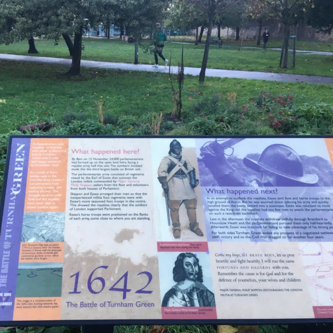 Battle of Turnham Green 1642 memorial.