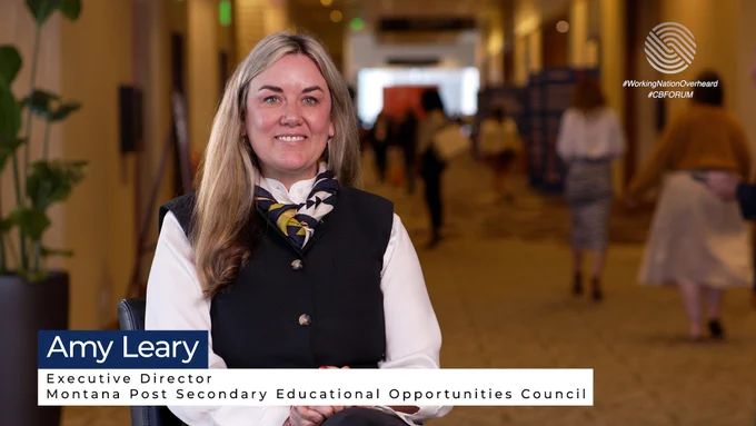 Amy Leary of the Montana Post-Secondary Educational Opportunities Council on WorkingNation Overheard.