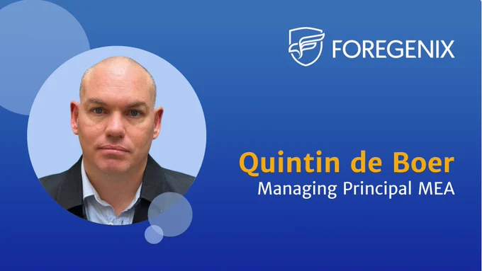 Quintin de Boer assumes as Commercial Leader for Foregenix MEA 