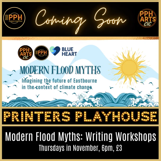Coming Soon: Flood Myths, Writing Workshops, Thursdays in November, 6pm, £3