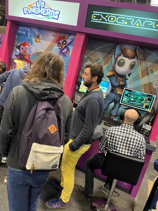 Photo of Exographer at the Jeux Made in France corner at Paris Games Week 2024.