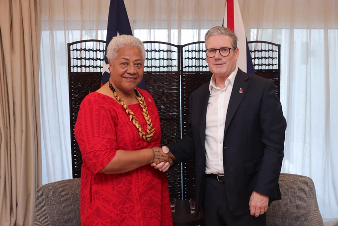 Keir Starmer meets with Samoan Prime Minister Fiamē Naomi Mataʻafa
