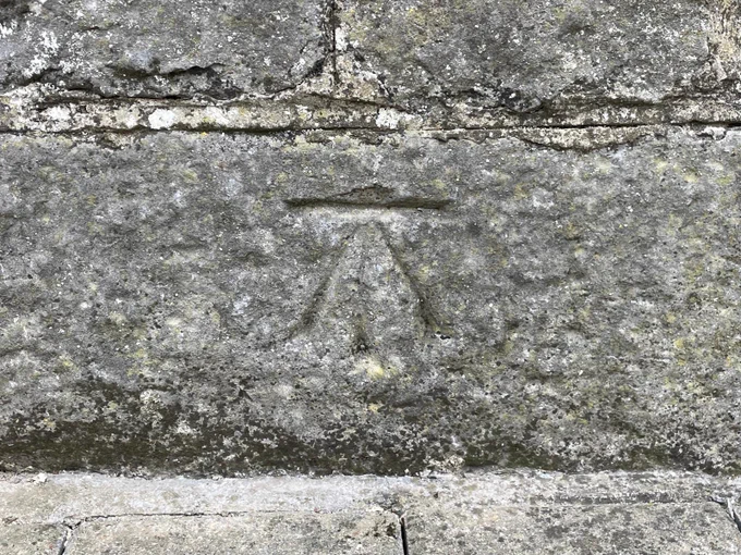 Benchmark outside St Bridget's graveyard, Thurles.