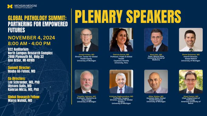 Transform global health through pathology!
@UMichPath and @UM_cghe invite you to the inaugural Global Pathology Summit.
Be sure to register.  http://michmed.org/5kvVG