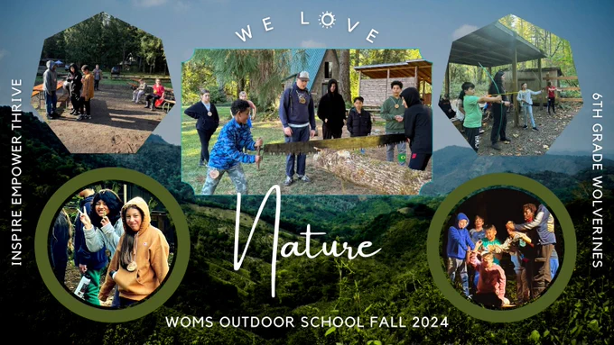 5 Pictures of our 6th graders & ODS staff at Outdoor School